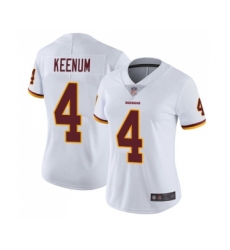 Women's Washington Redskins #4 Case Keenum White Vapor Untouchable Limited Player Football Jerseys