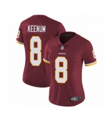 Women's Washington Redskins #8 Case Keenum Burgundy Red Team Color Vapor Untouchable Limited Player Football Jersey