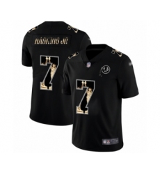Men's Washington Redskins #7 Dwayne Haskins Limited Black Statue of Liberty Football Jersey
