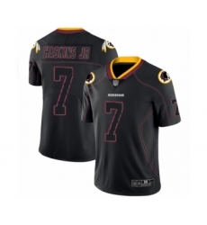 Men's Washington Redskins #7 Dwayne Haskins Limited Lights Out Black Rush Football Jersey
