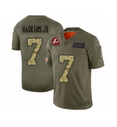Men's Washington Redskins #7 Dwayne Haskins Limited Olive Camo 2019 Salute to Service Football Jersey