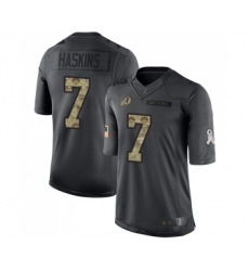 Youth Washington Redskins #7 Dwayne Haskins Limited Black 2016 Salute to Service Football Jersey