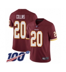 Men's Washington Redskins #20 Landon Collins Burgundy Red Team Color Vapor Untouchable Limited Player 100th Season Football Jersey