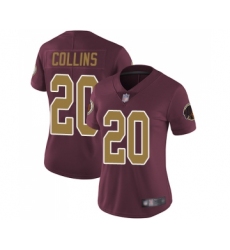 Women's Washington Redskins #20 Landon Collins Burgundy Red Gold Number Alternate 80TH Anniversary Vapor Untouchable Limited Player Football Jersey