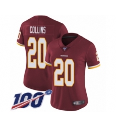 Women's Washington Redskins #20 Landon Collins Burgundy Red Team Color Vapor Untouchable Limited Player 100th Season Football Jersey