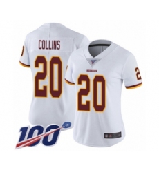 Women's Washington Redskins #20 Landon Collins White Vapor Untouchable Limited Player 100th Season Football Jersey