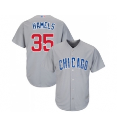 Youth Chicago Cubs #35 Cole Hamels Authentic Grey Road Cool Base Baseball Jersey