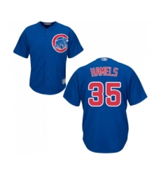 Youth Chicago Cubs #35 Cole Hamels Authentic Royal Blue Alternate Cool Base Baseball Jersey