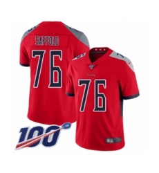 Youth Tennessee Titans #76 Rodger Saffold Limited Red Inverted Legend 100th Season Football Jersey