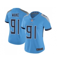 Women's Tennessee Titans #91 Cameron Wake Light Blue Alternate Vapor Untouchable Limited Player Football Jersey