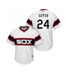 Men's Chicago White Sox #24 Brandon Guyer Replica White 2013 Alternate Home Cool Base Baseball Jersey