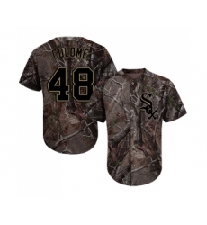 Men's Chicago White Sox #48 Alex Colome Authentic Camo Realtree Collection Flex Base Baseball Jersey