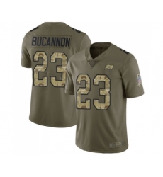Men's Tampa Bay Buccaneers #23 Deone Bucannon Limited Olive Camo 2017 Salute to Service Football Jersey