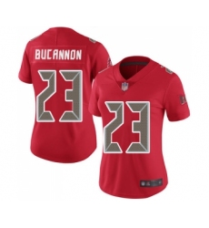 Women's Tampa Bay Buccaneers #23 Deone Bucannon Limited Red Rush Vapor Untouchable Football Jersey