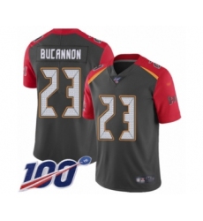 Youth Tampa Bay Buccaneers #23 Deone Bucannon Limited Gray Inverted Legend 100th Season Football Jersey