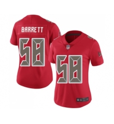 Women's Tampa Bay Buccaneers #58 Shaquil Barrett Limited Red Rush Vapor Untouchable Football Jersey