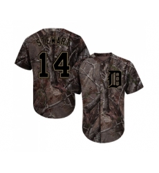 Youth Detroit Tigers #14 Christin Stewart Authentic Camo Realtree Collection Flex Base Baseball Jersey