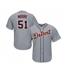 Youth Detroit Tigers #51 Matt Moore Replica Grey Road Cool Base Baseball Jersey