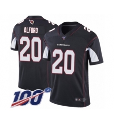 Men's Arizona Cardinals #20 Robert Alford Black Alternate Vapor Untouchable Limited Player 100th Season Football Jersey