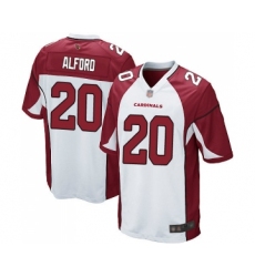 Men's Arizona Cardinals #20 Robert Alford Game White Football Jersey