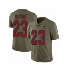 Men's Arizona Cardinals #23 Robert Alford Limited Olive 2017 Salute to Service Football Jersey