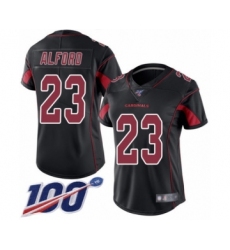 Women's Arizona Cardinals #23 Robert Alford Limited Black Rush Vapor Untouchable 100th Season Football Jersey