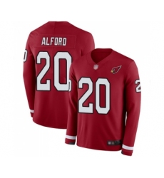 Youth Arizona Cardinals #20 Robert Alford Limited Red Therma Long Sleeve Football Jersey