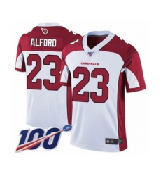 Youth Arizona Cardinals #23 Robert Alford White Vapor Untouchable Limited Player 100th Season Football Jersey