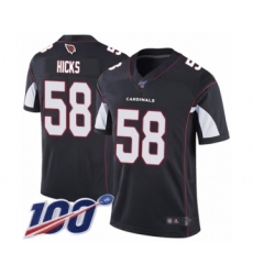 Men's Arizona Cardinals #58 Jordan Hicks Black Alternate Vapor Untouchable Limited Player 100th Season Football Jersey