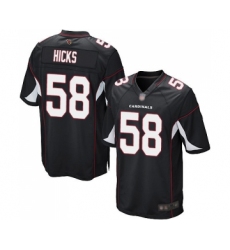 Men's Arizona Cardinals #58 Jordan Hicks Game Black Alternate Football Jersey