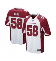 Men's Arizona Cardinals #58 Jordan Hicks Game White Football Jersey