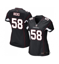 Women's Arizona Cardinals #58 Jordan Hicks Game Black Alternate Football Jersey