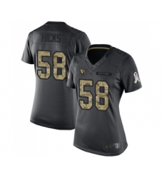 Women's Arizona Cardinals #58 Jordan Hicks Limited Black 2016 Salute to Service Football Jersey