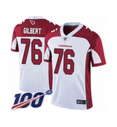 Men's Arizona Cardinals #76 Marcus Gilbert White Vapor Untouchable Limited Player 100th Season Football Jersey