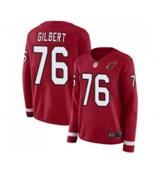Women's Arizona Cardinals #76 Marcus Gilbert Limited Red Therma Long Sleeve Football Jersey