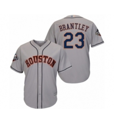 Youth Houston Astros #23 Michael Brantley Authentic Grey Road Cool Base 2019 World Series Bound Baseball Jersey