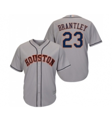 Youth Houston Astros #23 Michael Brantley Authentic Grey Road Cool Base Baseball Jersey