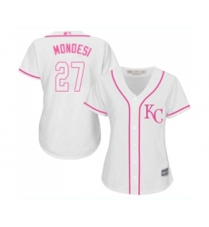 Women's Kansas City Royals #27 Raul Mondesi Replica White Fashion Cool Base Baseball Jersey