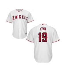 Youth Los Angeles Angels of Anaheim #19 Fred Lynn Replica White Home Cool Base Baseball Jersey