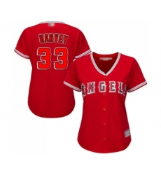 Women's Los Angeles Angels of Anaheim #33 Matt Harvey Replica Red Alternate Baseball Jersey