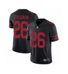 Men's San Francisco 49ers #26 Tevin Coleman Black Vapor Untouchable Limited Player Football Jersey