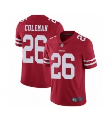 Youth San Francisco 49ers #26 Tevin Coleman Red Team Color Vapor Untouchable Limited Player Football Jersey