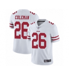 Youth San Francisco 49ers #26 Tevin Coleman White Vapor Untouchable Limited Player Football Jersey