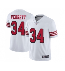 Men's San Francisco 49ers #34 Jason Verrett Limited White Rush Vapor Untouchable Football Jersey