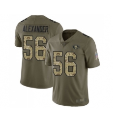Men's San Francisco 49ers #56 Kwon Alexander Limited Olive Camo 2017 Salute to Service Football Jersey