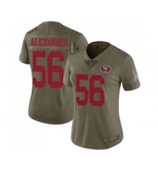 Women's San Francisco 49ers #56 Kwon Alexander Limited Olive 2017 Salute to Service Football Jersey