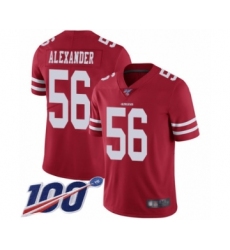 Youth San Francisco 49ers #56 Kwon Alexander Red Team Color Vapor Untouchable Limited Player 100th Season Football Jersey