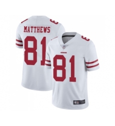 Men's San Francisco 49ers #81 Jordan Matthews White Vapor Untouchable Limited Player Football Jersey