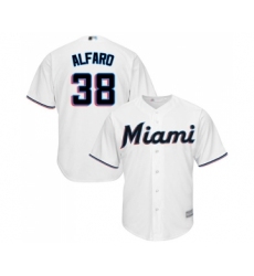 Men's Miami Marlins #38 Jorge Alfaro Replica White Home Cool Base Baseball Jersey