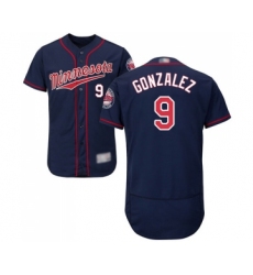 Men's Minnesota Twins #9 Marwin Gonzalez Navy Blue Alternate Flex Base Authentic Collection Baseball Jersey